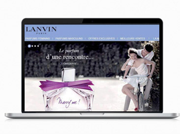 Digital UX design freelance produit de luxe Parfum Lanvin